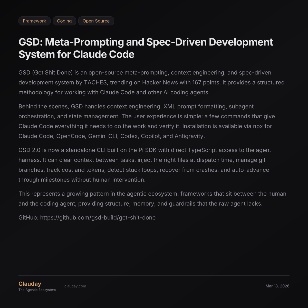 GSD: Meta-Prompting and Spec-Driven Development System for Claude Code ...